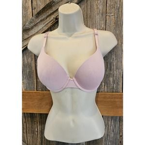 Victoria's Secret T Shirt push up full coverage size 34D pink opaque